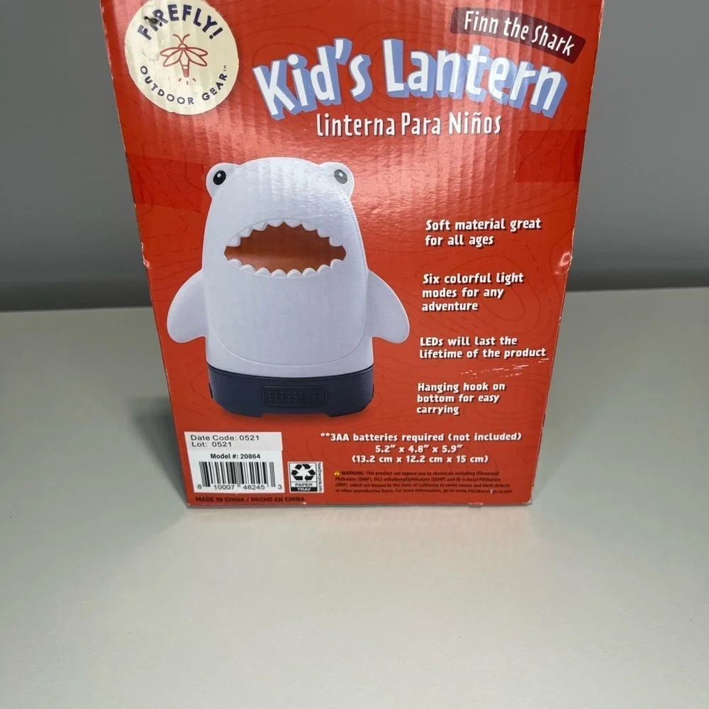Shark Soft touch Kid's Light Lantern - White